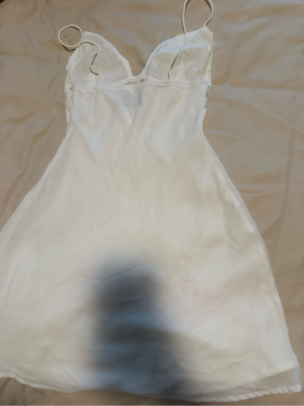 Princess Polly White Lace-Trim Slip Mini Dress - Picture 3 of 4